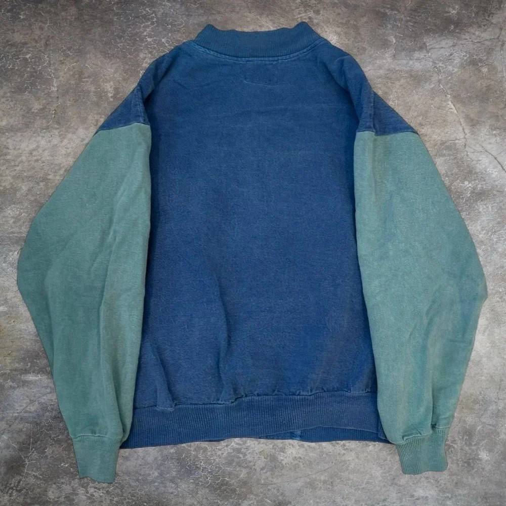 Vintage Monterey Bay California Two-Tone Colorblock Snap Varsity Jacket Men's XL
